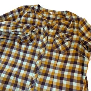 Duluth Trading Plaid Flannel Shirt Women’s Size 2X Long Sleeve Button Up Pocket